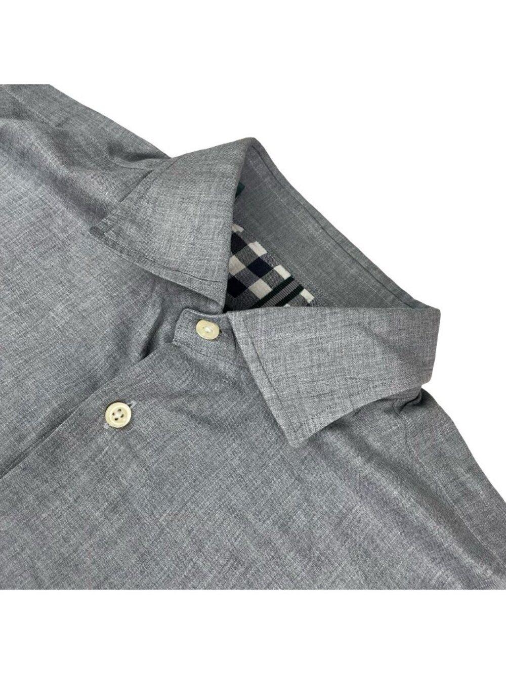 Kent & Curwen Men’s 100% Cotton Tailored Fit L/S Dress Shirt Gray • Medium